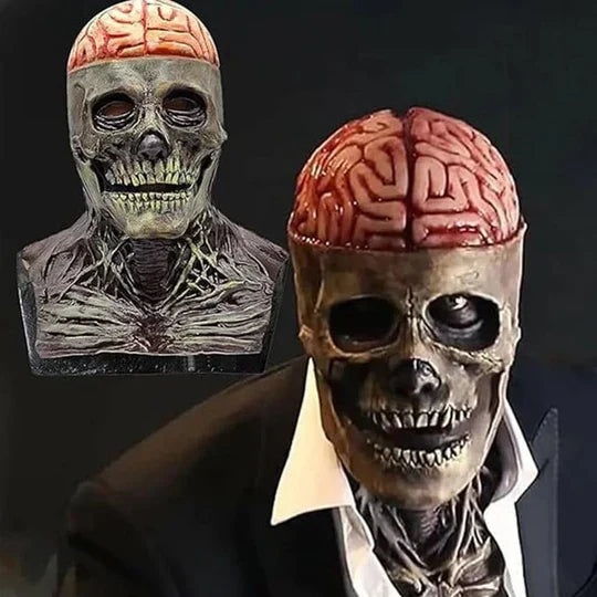 Máscara de Halloween de esqueleto de cabeza completa