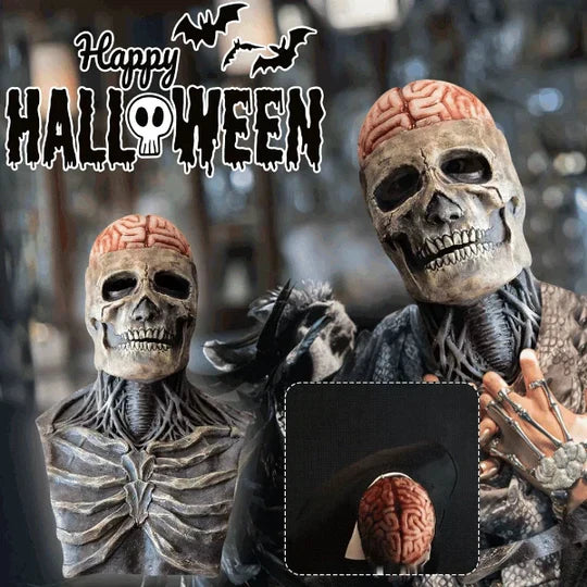 Máscara de Halloween de esqueleto de cabeza completa