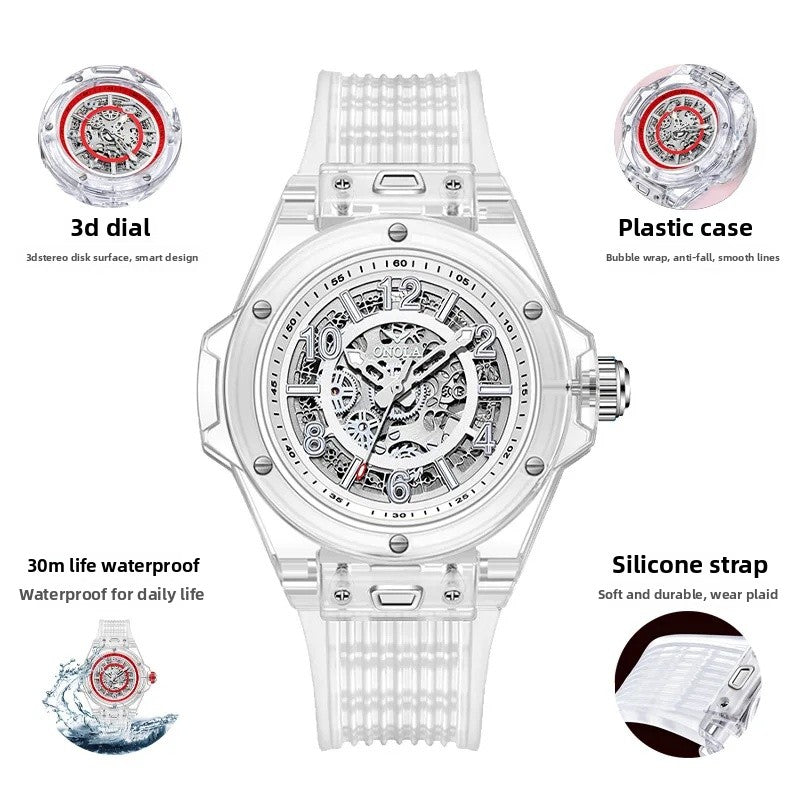 Reloj Automático Transparente